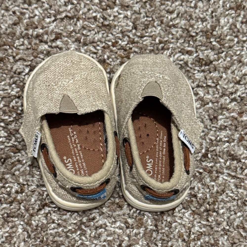 TOMS Kids Beige Slip-On Shoes